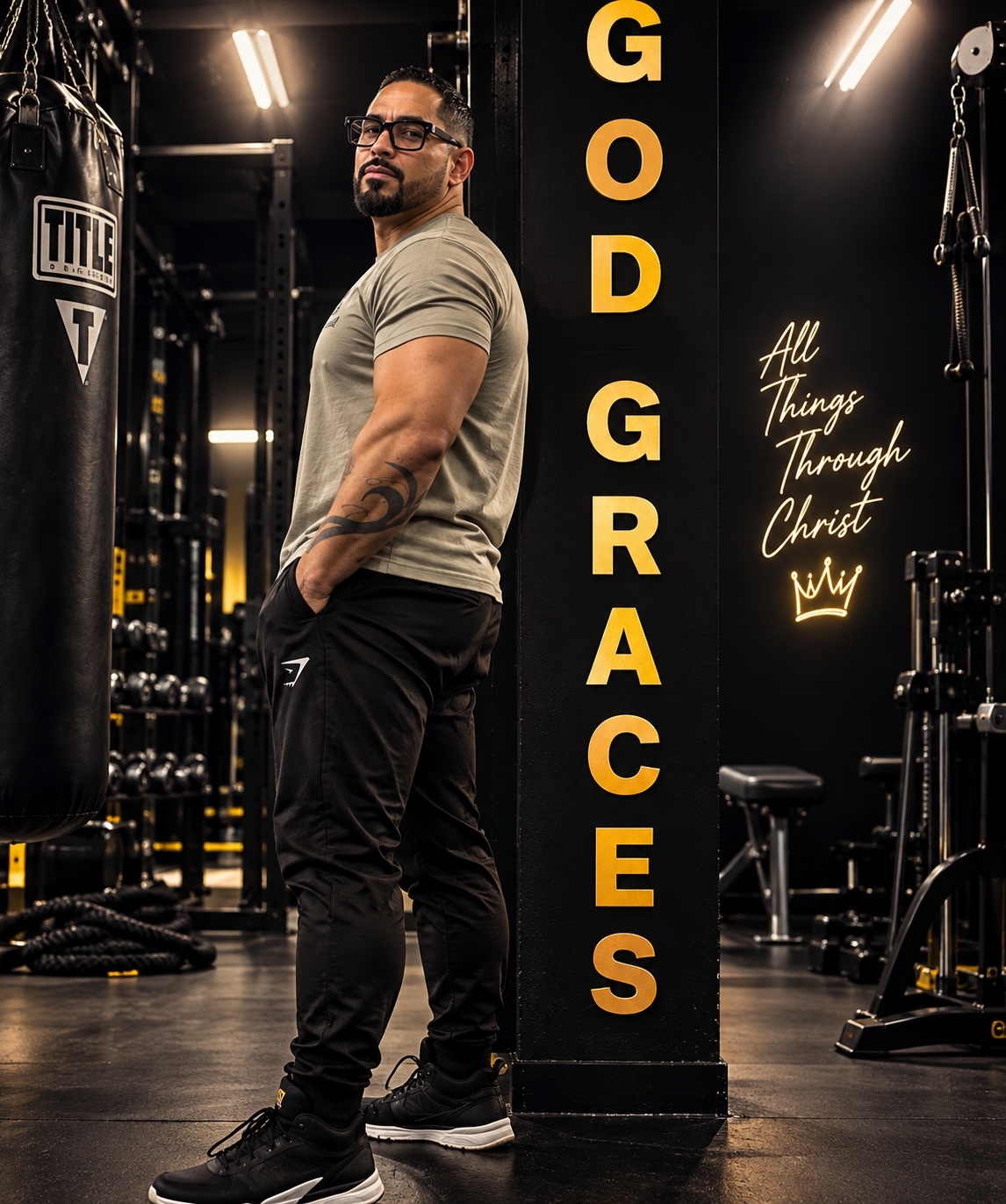 KingCintrón — GOD GRACES gym portrait